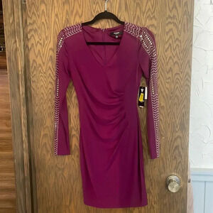 Purple Guess Longsleeve Dress 0‎